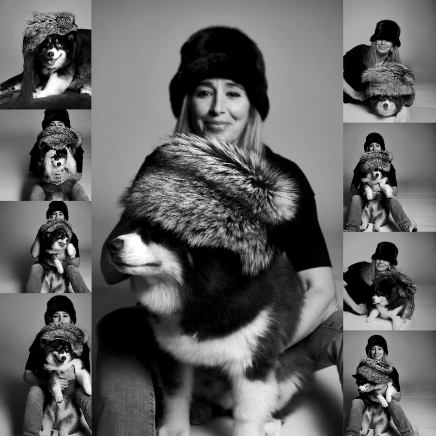 Valeria and Sam the Pomsky
